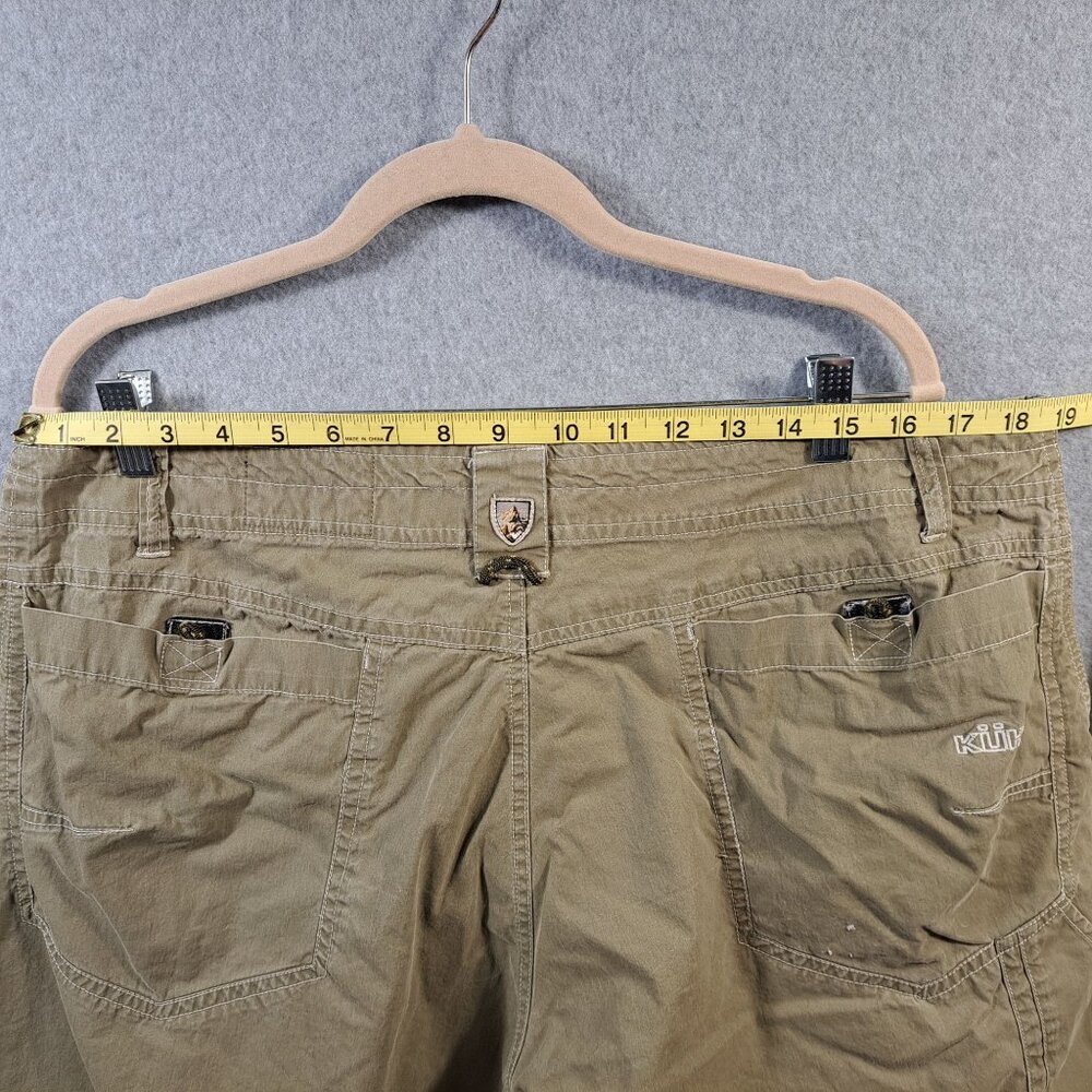 Kühl Mens Cargo Shorts 38 Tan Cotton/Nylon Outdoor Khaki 10.5" Inseam Flat Front - Picture 5 of 15